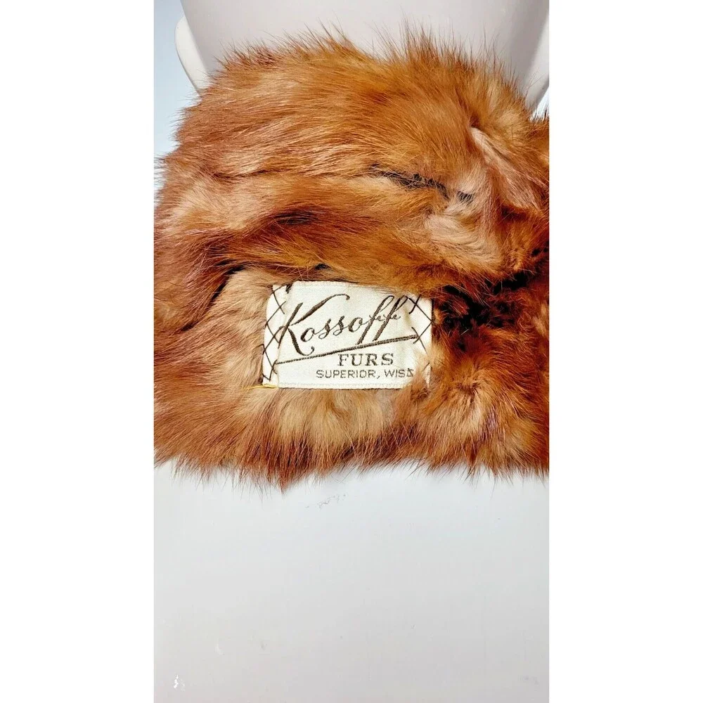 Antique Koseff Furs Whole Mink Body Pelts Heads Tails Hands Feet Fur Scarf Stole